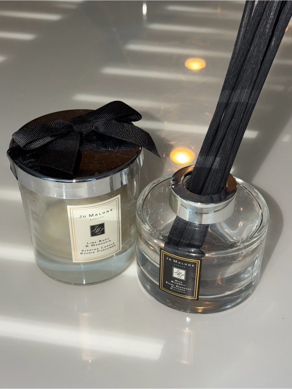 Jo Malone Black Reed Diffuser and Candle Duo holder